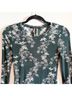 BCBGMAXAZRIA Floral Green Long Sleeve Blouse Size XXS - photo 5