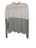 Truth Stripes White Black Turtleneck Sweater Size M - photo 2