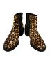 Crown Vintage Animal Print Brown Black Ankle Boots Size 6 - photo 1