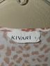 Kivari Animal Print Multi Color Pink White Long Sleeve Blouse Size S - photo 3