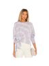 Repeat Cashmere Tie-dye Purple White Cashmere Pullover Sweater Size L - photo 3