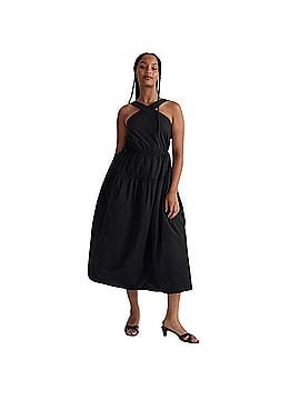 Madewell Poplin Tiered Halter Midi Dress Cocktail Dress (view 1)