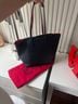 Carolina Herrera 100% Leather Blue Red Leather Tote One size - photo 3