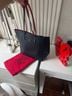 Carolina Herrera 100% Leather Blue Red Leather Tote One size - photo 4