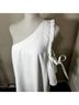 Cinq à Sept Solid White Casual Dress Size L - photo 6