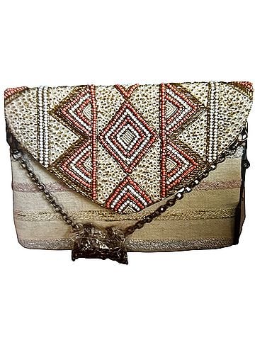 America & Beyond Rose Gold Envelope Clutch Crossbody Bag (view 1)