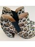 Antonio Melani Leopard Print Brown Black Ankle Boots Size 8 1/2 - photo 5