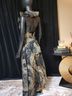 Lydia 100% Polyblend Print Black Gold Cocktail Dress Size 0 - photo 3