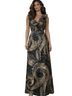 Lydia 100% Polyblend Print Black Gold Cocktail Dress Size 0 - photo 1