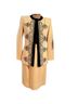 Carolina Herrera 100% Wool 65% Acetate 35% Rayon 100% Silk Ivory Yellow Black Blazer Size 6 - photo 2