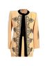 Carolina Herrera 100% Wool 65% Acetate 35% Rayon 100% Silk Ivory Yellow Black Blazer Size 6 - photo 3