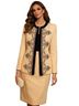 Carolina Herrera 100% Wool 65% Acetate 35% Rayon 100% Silk Ivory Yellow Black Blazer Size 6 - photo 1