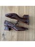 Reformation 100% Leather Red Purple Heels Size 6 1/2 - photo 4