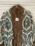 Chasing Unicorns Floral Jacquard Multi Color Teal Ivory Coat Size M - photo 4