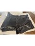 Good American Solid Black Denim Shorts Size 24 - photo 6