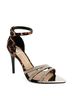 Andrea Solid Brown Women's Leopard Print Heeled Sandal Size 10 - photo 1