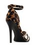 Andrea Solid Brown Women's Leopard Print Heeled Sandal Size 10 - photo 2