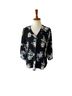41Hawthorn 100% Polyester Floral Black Multi Color 3/4 Sleeve Blouse Size S - photo 1