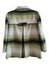 Abbie Mags Stripes Green Black White Coat Size M - photo 2