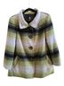 Abbie Mags Stripes Green Black White Coat Size M - photo 1