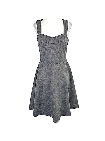 The Vanity Room Herringbone Cut Out Back Fit & Flare Dress Casual Dress (view 1)