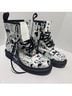 Dr. Martens 100% Leather Print White Boots Size 5 (wide) - photo 4