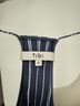 Tibi Stripes Blue White Sleeveless Blouse Size 6 - photo 3