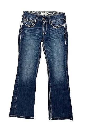 Ariat R.E.A.L. Mid Rise Stretch Entwined Boot Cut  Jeans (view 1)