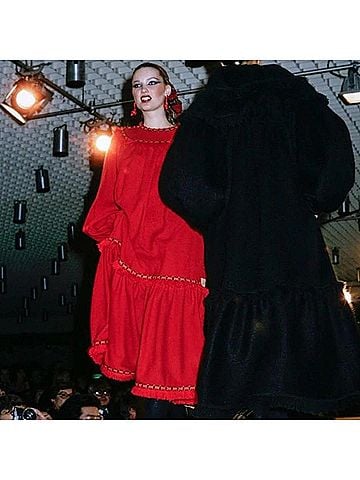 Saint Laurent Yves Saint Laurent Vintage Smock dress with Fringe - '70s (view 2)
