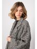 Gianfranco Ferre 100% Wool Gray Gianfranco Ferré Beaded Herringbone Coat - '80s Size M - photo 2