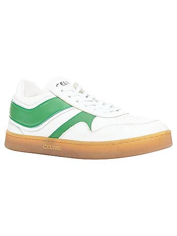 Céline CELINE green optic white flash green leather low top sneakers EU37 (view 2)