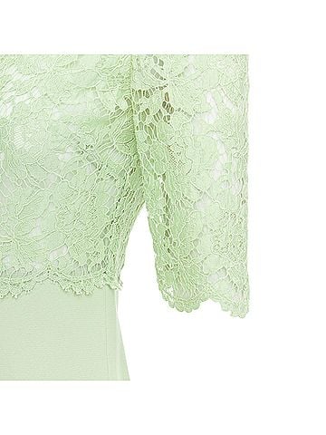 Mario Valentino VALENTINO light green cotton blend lace bodice A line dress IT38 XS (view 2)