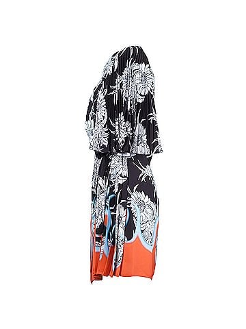 Prada Prada Dahlia Flame Print Wrap Dress - '20s (view 2)