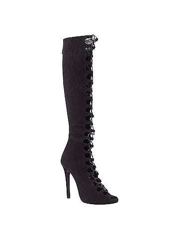 Giambattista Valli GIAMBATTISTA VALLI black suede leather criss cross lace up front boots EU38 (view 2)
