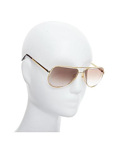 Maison Margiela MAISON MARTIN MARGIELA MYKITA MMM02G gold cut out aviators (view 1)