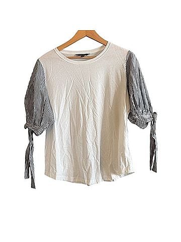 Ralph Lauren Black Label Jersey Puff Sleeve T-Shirt Striped Tie Short Sleeve T-Shirt (view 1)