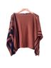 Trina Turk Solid Brown Blue Poncho Size XS - photo 1