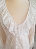 Anthropologie 100% Polyester 5% Elastane Solid White Ivory Blouse Size L - photo 9