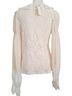 Anthropologie 100% Polyester 5% Elastane Solid White Ivory Blouse Size L - photo 2