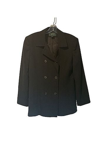 Ralph Lauren Vintage Women’s Wool Black Double Breasted Jacket Blazer Blazer (view 1)