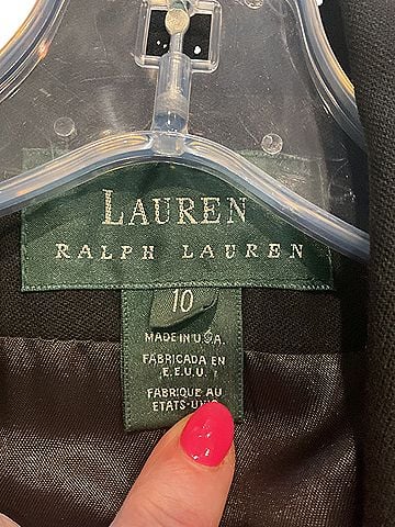 Ralph Lauren Vintage Women’s Wool Black Double Breasted Jacket Blazer Blazer (view 2)