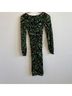 FUZZI 100% Polyester Animal Print Black Green Cocktail Dress Size XS - photo 13