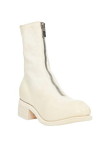 Guidi GUIDI PL2 Soft Horse cream full grain leather silver zip boots EU36 (view 1)