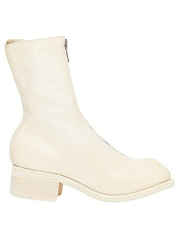 Guidi GUIDI PL2 Soft Horse cream full grain leather silver zip boots EU36 (view 2)