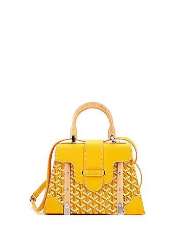Goyard Saigon Top Handle Bag Coated Canvas with Leather PM (view 1)