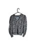 Express Floral Black Long Sleeve Blouse Size S - photo 3