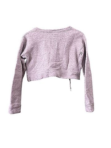 Mother Don't Sweat It- The Tie Up Easy Crop Lace Up Sweatshirt Sweatshirt (view 2)