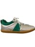 Boden 100% Leather Silver Green Sneakers Size 8 - photo 1