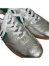Boden 100% Leather Silver Green Sneakers Size 8 - photo 9