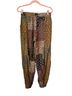 Pol 100% Rayon Floral Checkered-gingham Multi Color Casual Pants Size S - photo 2